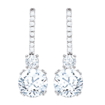 Серебряные серьги 925 пробы, вставка Циркон 