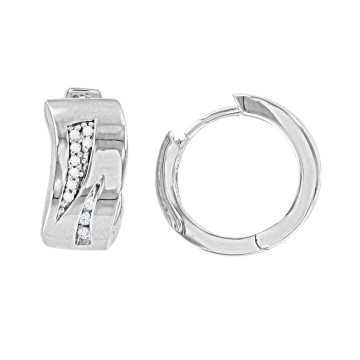 Серебряные серьги 925 пробы, вставка фианиты 
