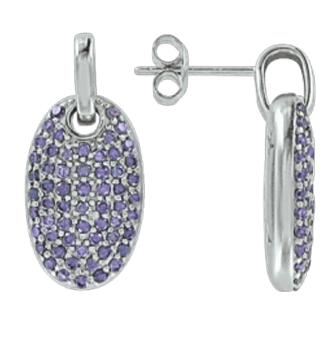 Серебряные серьги 925 пробы. Вставка: Фианиты 