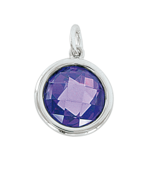Серебряная подвеска 925 пробы. Вставка: Аметист 