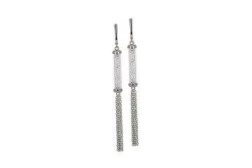 Серебряные серьги 925 пробы, вставка Циркон 