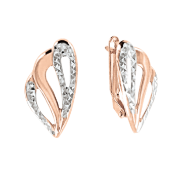 Серьги из красного золота 585 пробы 