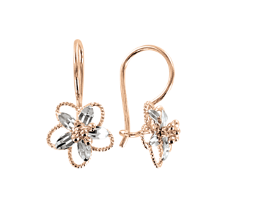 Серьги из красного золота 585 пробы 