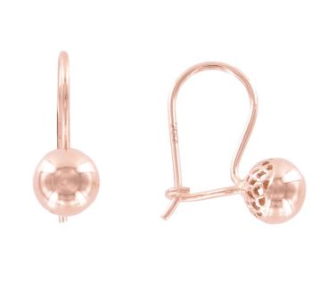 Серьги из красного золота 585 пробы 