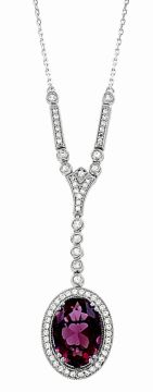 Серебряная подвеска 925 пробы. Вставка: Фианиты, Турмалин 