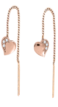 Ohrhänger aus Rotgold 585° mit Zirkonia 