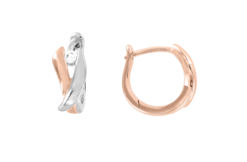 Gold-plated earrings with zirconia 