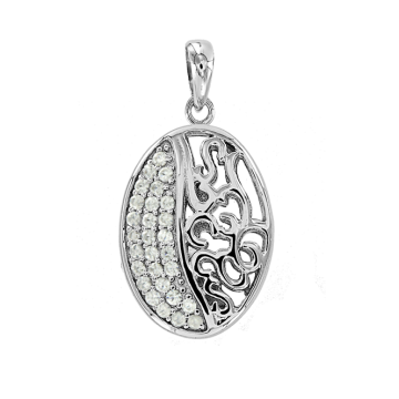 Серебряная подвеска 925 пробы. Вставка: Фианиты 