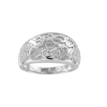 Damenring aus 925er Silber mit Zirkonia 