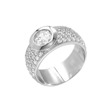 Damenring aus 925er Silber mit Zirkonia 