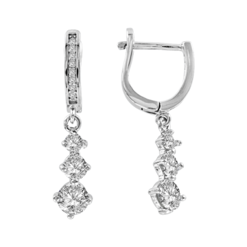 Серебряные серьги 925 пробы, вставка фианиты 