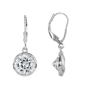 Серебряные серьги 925 пробы, вставка фианиты 