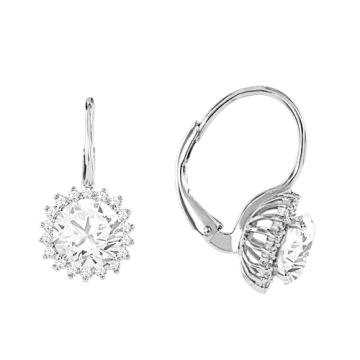 Серебряные серьги 925 пробы, вставка фианиты 