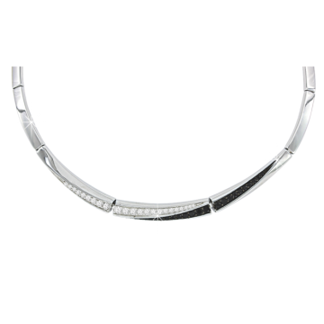Silver necklace with zirconia 