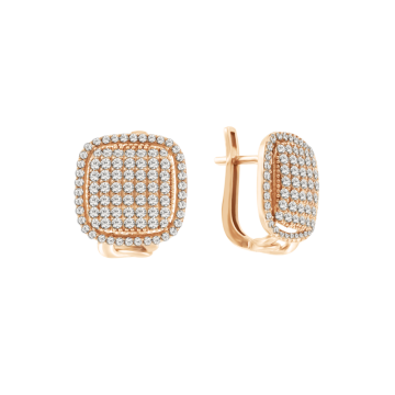 Ohrhänger aus Rotgold 585° mit Zirkonia 