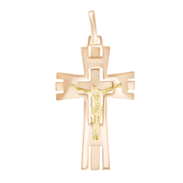 Kreuzanhänger aus Rotgold 585° 
