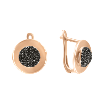 Ohrhänger aus Rotgold 585° mit Zirkonia 