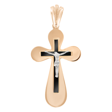 Kreuz Anhänger aus Rotgold 585° 