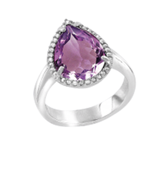 Damen-ring aus 925er Silber mit Zirkonia 