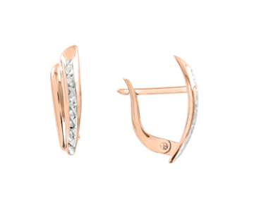 Серьги из красного золота 585 пробы 