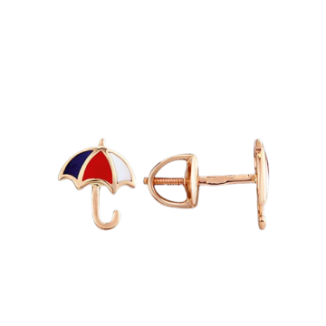 Серьги из красного золота 585 пробы 