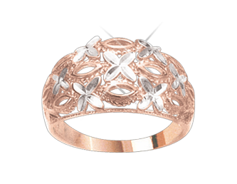 Rotgold 585° Damenring 