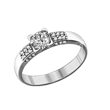 Damen-ring aus 925er Sterling Silber mit Zirkonia 
