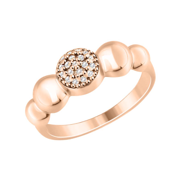 Vergoldete Damen-ring aus 925er Silber mit Zirkonia 