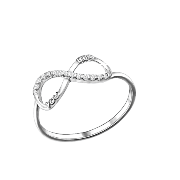 Damenring aus 925er Sterling Silber mit Zirkonia 