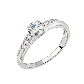 Damen-ring aus 925er Sterling Silber mit Zirkonia 