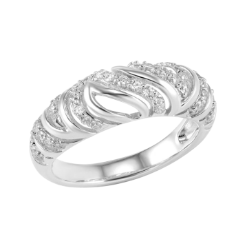 Damen-ring aus 925er Silber mit Zirkonia 