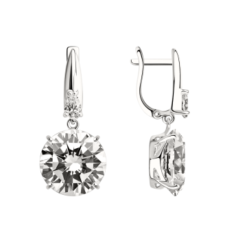 Серебряные серьги 925 пробы, вставка фианиты 