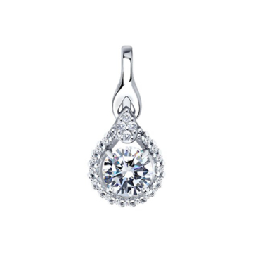 Серебряная подвеска 925 пробы. Вставка: Фианиты 