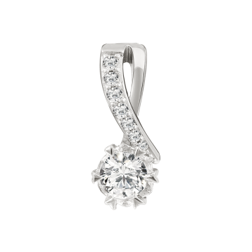 Серебряная подвеска 925 пробы. Вставка: Фианиты 