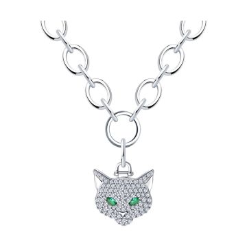 Silver necklace with zirconia 