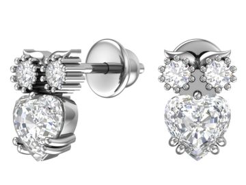 Kinder Ohrringe aus 925er Sterling Silber mit Zirkonia 