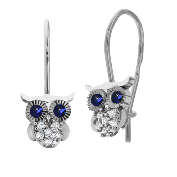 Kinder Ohrringe aus 925er Sterling Silber mit Zirkonia 