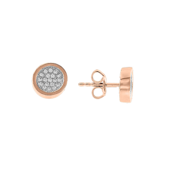 Gold-plated earrings with zirconia 
