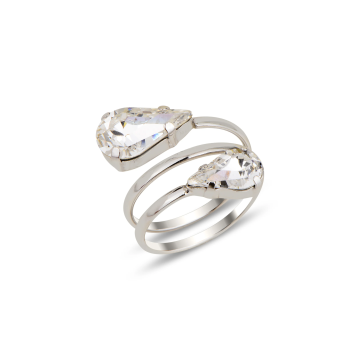 Damen-ring aus 925er Silber mit Zirkonia 17,0 mm