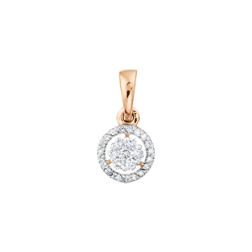 Anhänger aus Rotgold 585° mit Brillanten 
