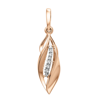 Anhänger aus Rotgold 585 mit Zirkonia 