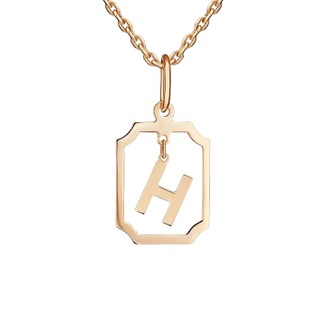 Подвеска в красном золоте 585 проб "H"              ы 