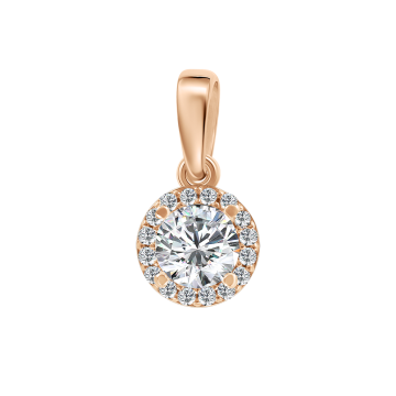 Anhänger aus Rotgold 585 mit Zirkonia 