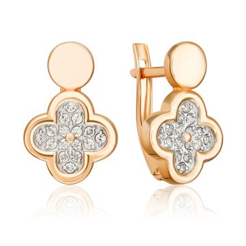 Ohrhänger aus Rotgold 585° mit Zirkonia 