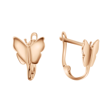 Серьги из красного золота 585 пробы 