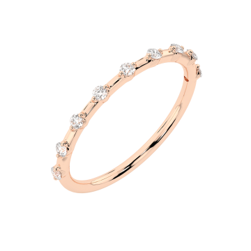 Damenring aus Rotgold 585° mit Brillanten 