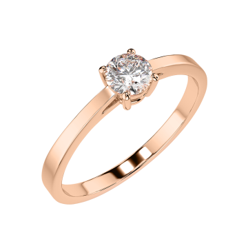 Damenring aus Rotgold 585° mit Brillanten 