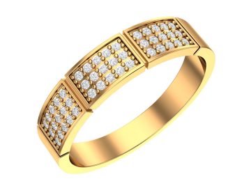 Lady´s ring in red gold of 585 assay value with zirconia 