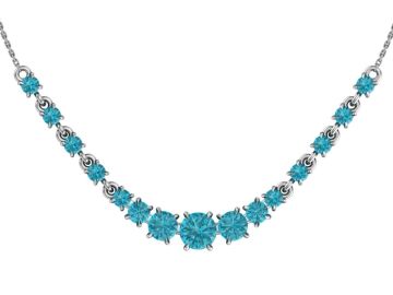 Silver collier with zirconia 