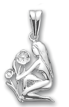 Серебряная подвеска 925 пробы, знак зодиака "Дева" 
